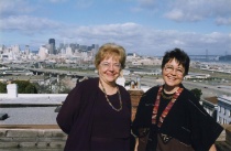 Isabel & Alma Flor outside